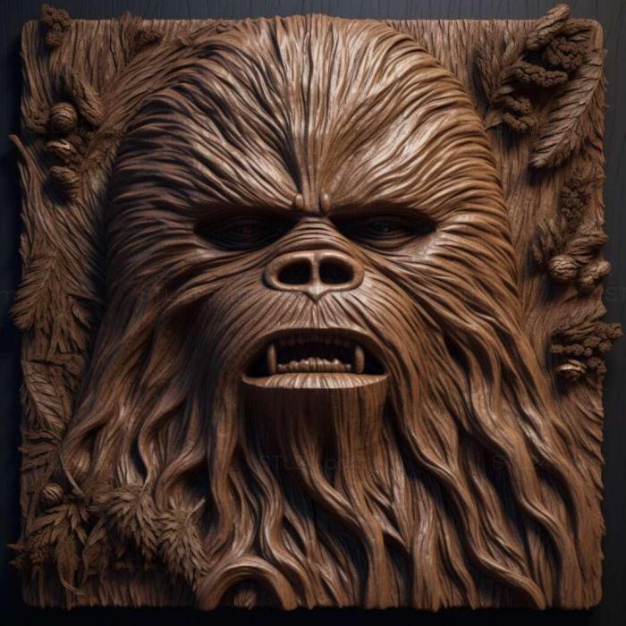 Characters (stl Wookiee 2, HERO_774) 3D models for cnc